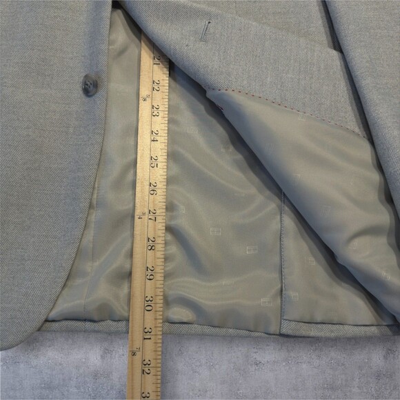 TOMMY HILFIGER Men’s Blazer 42L Gray Sport Coat Unstructured 2-Button Jacket - Picture 11 of 14